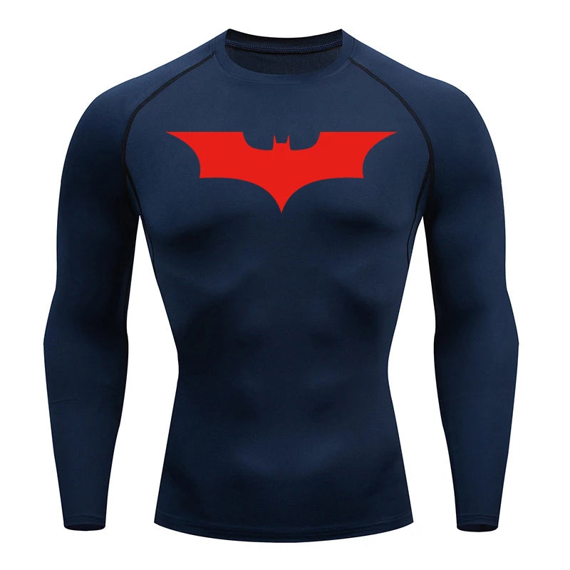 Fitted Crew Neck Long Sleeve Compression T Shirt