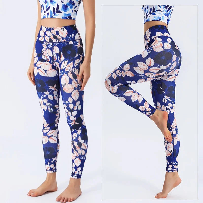 Women's Printed High-Waist Workout Leggings