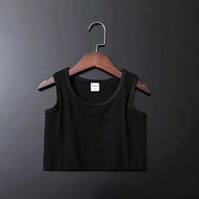 Pullover Chest Binder Shapewear with Sleeveless Design and a Cropped Underlayer Shape