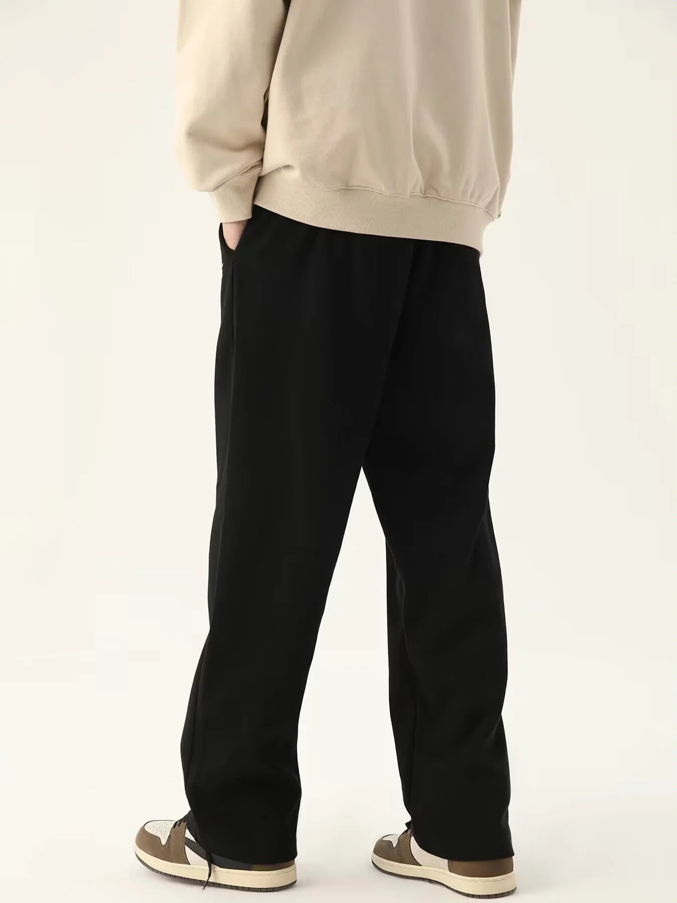 Men's Elastic Waist Loose Fit Casual Pants For Everyday Wear