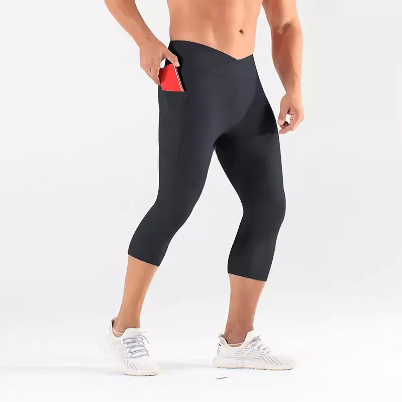 Panelled Cropped Training Leggings with Original Size and Style Options