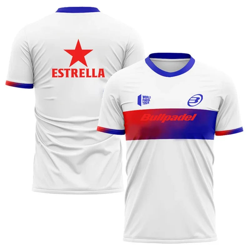 Gradient Padel Short Sleeve T-shirt For Sports Outfits