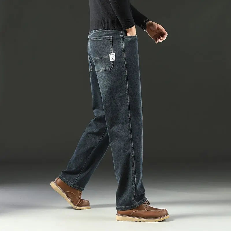 Men's Wide Leg Denim Jeans for Casual Everyday Wear