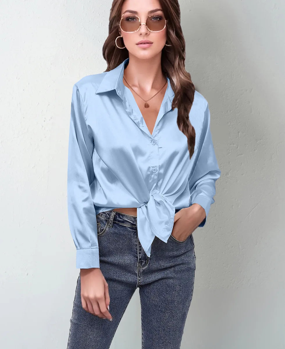 Women's Collared Long Sleeve Shirt