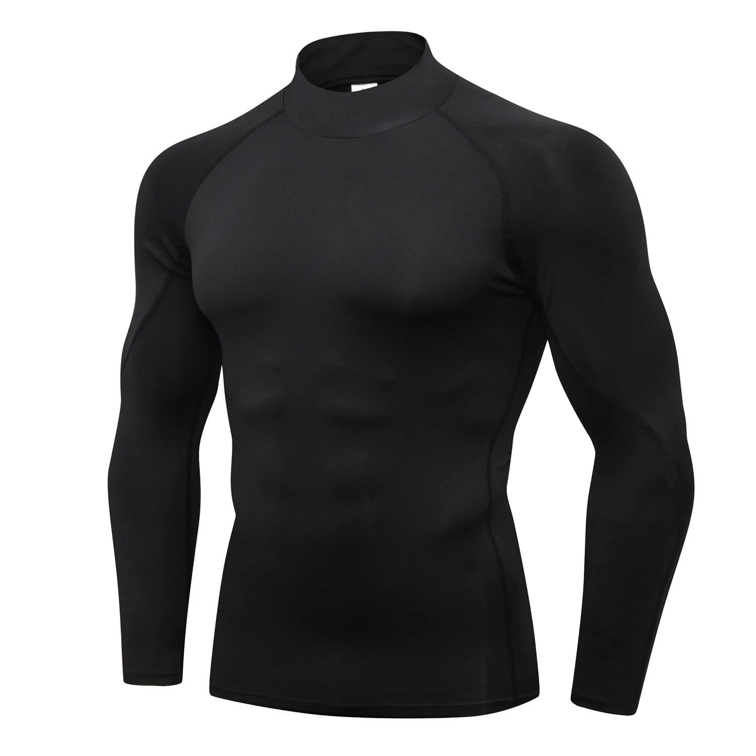 Fitted Crew Neck Long Sleeve Compression T Shirt