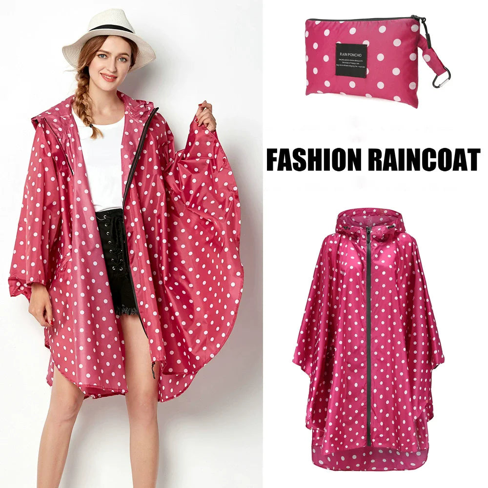 Hooded Printed Poncho for Layering over Tops and Dresses