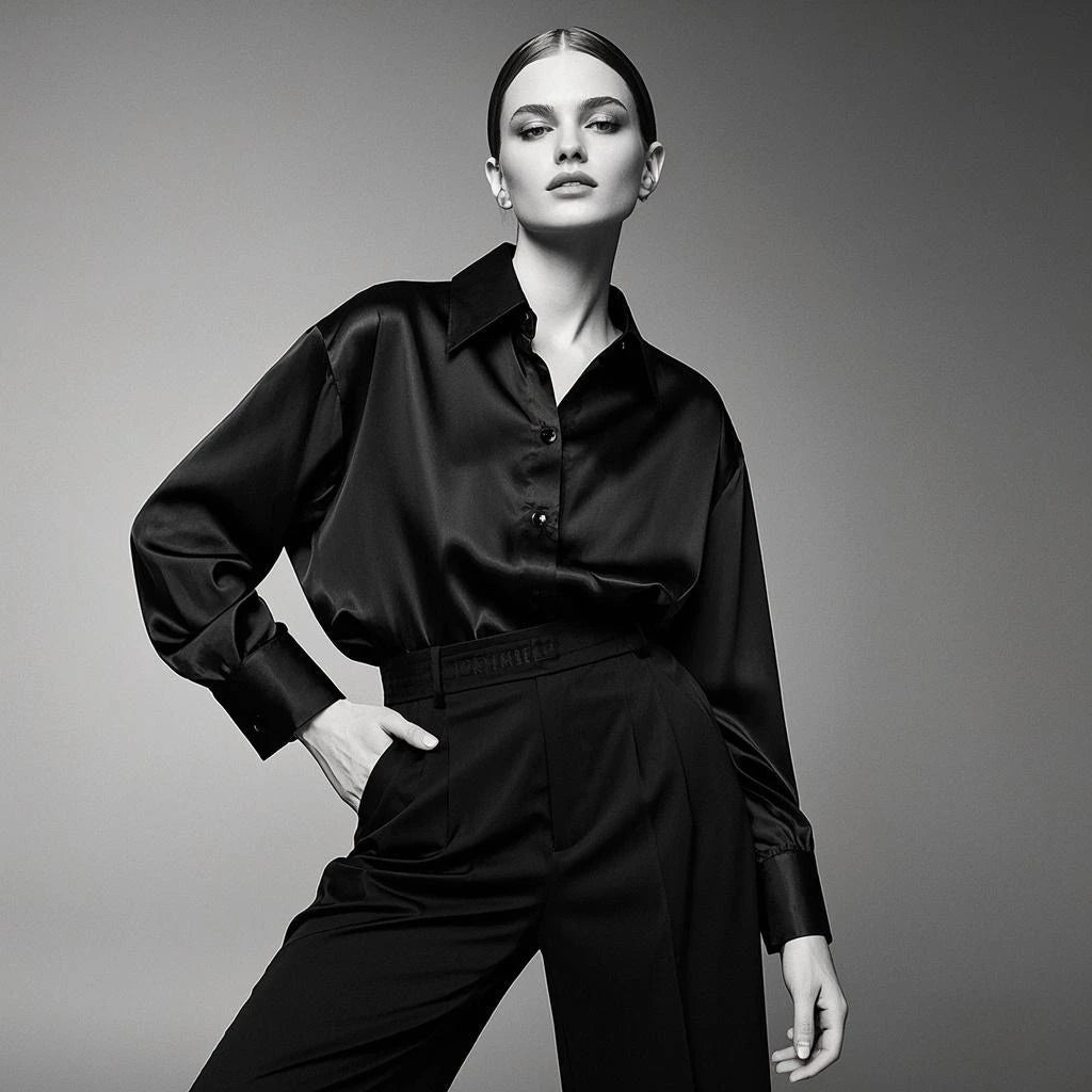 Women's Collared Long Sleeve Shirt