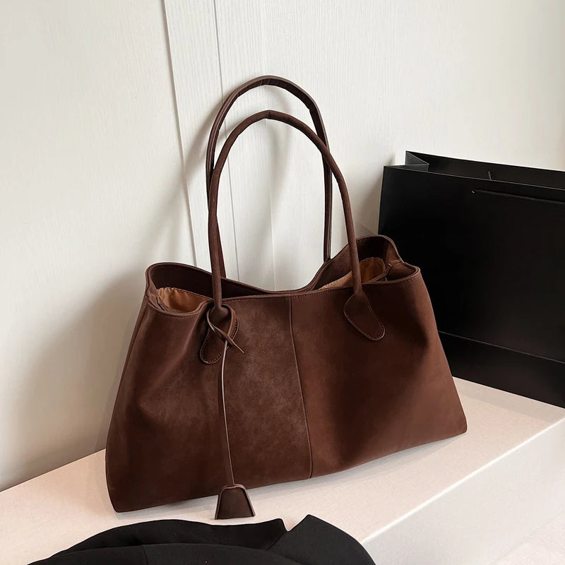 Women's Soft Shoulder Tote Bag with Carry Handles and Multiple Shapes