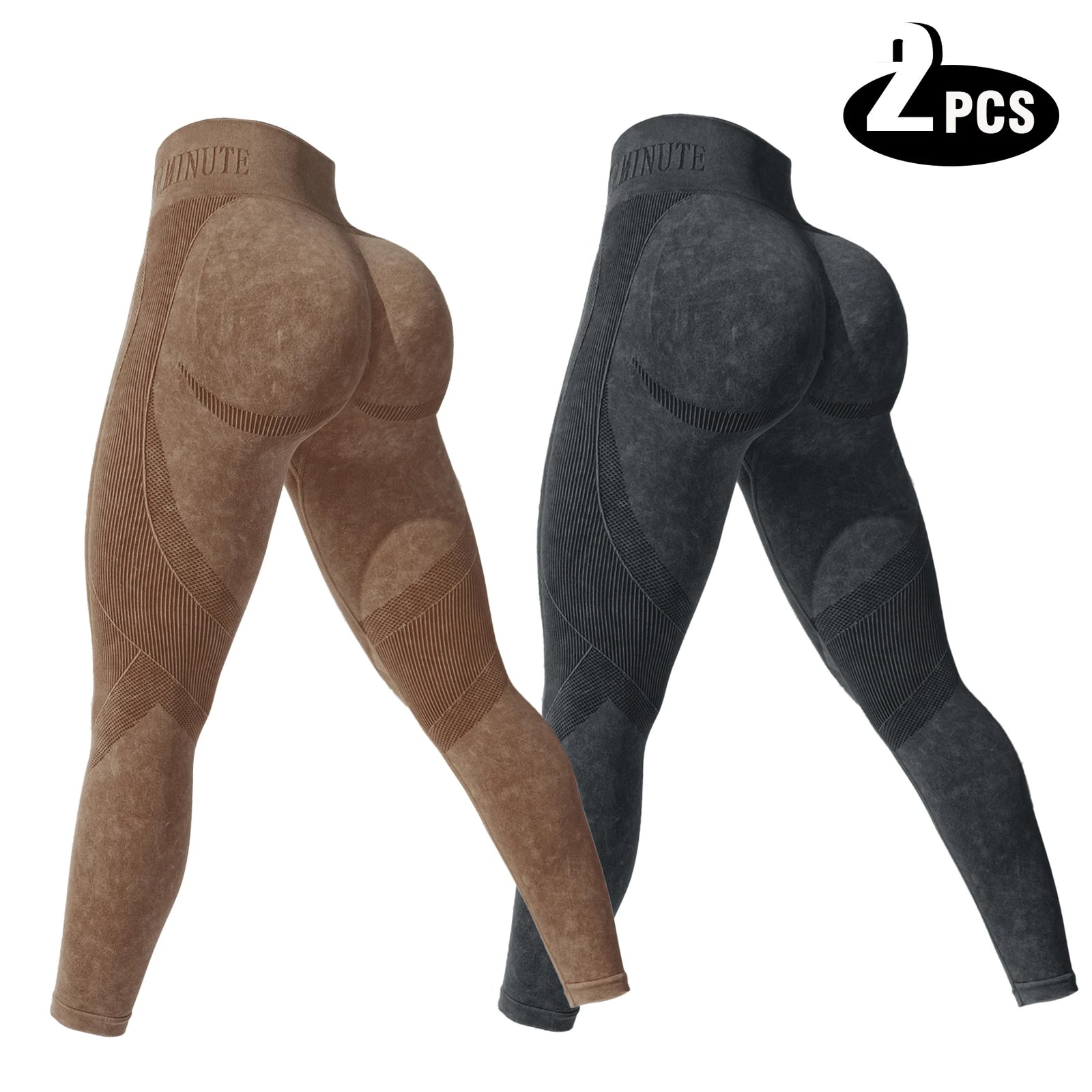 Women's Textured Full Length Leggings For Workout Outfits