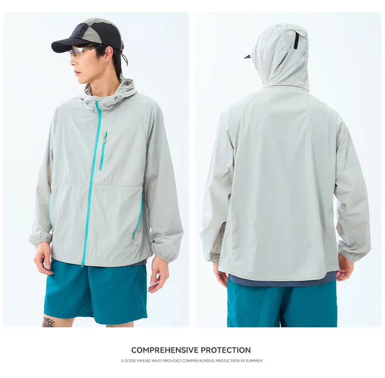Lightweight Hooded Hiking Windbreaker Jacket for Trail Wear