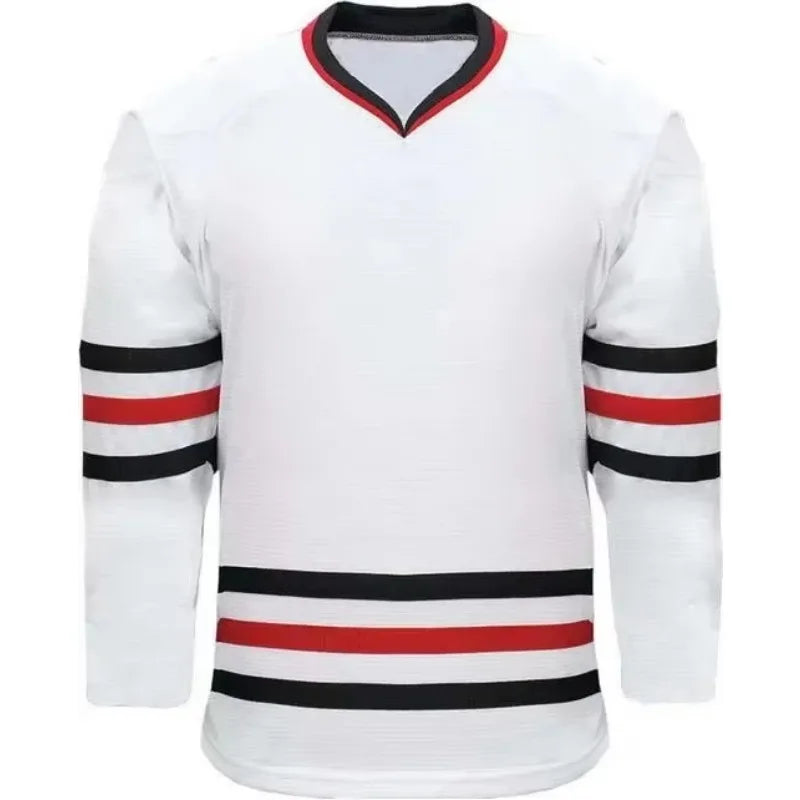 Plain Striped Hockey Practice Long Sleeve Jersey For Sports Outfits