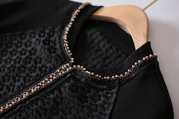 Jackets For Women Beaded Jacquard Short Coat Autumn Straight Things Female Overcoat 4XL