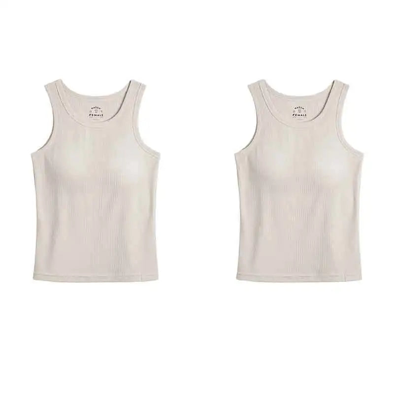 Women's V-Neck Knit Tank Top with Sleeveless Design and Simple Shape