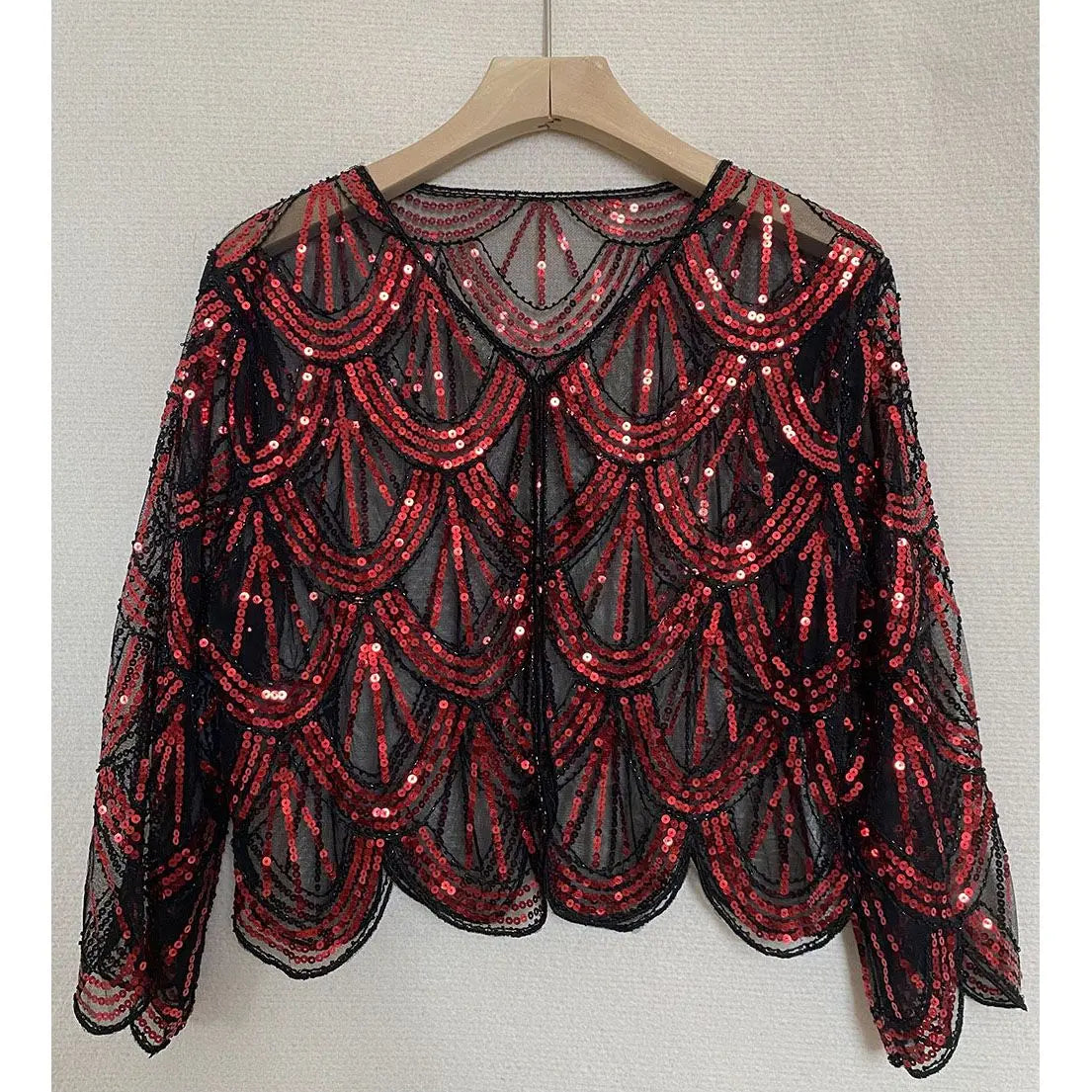 Scalloped Sequin Capelet for Layering over Dresses and Tops