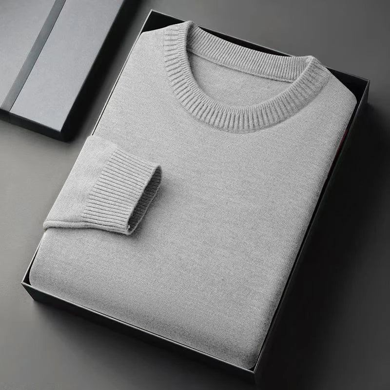 Men's Crew Neck Long Sleeve Knit Sweater
