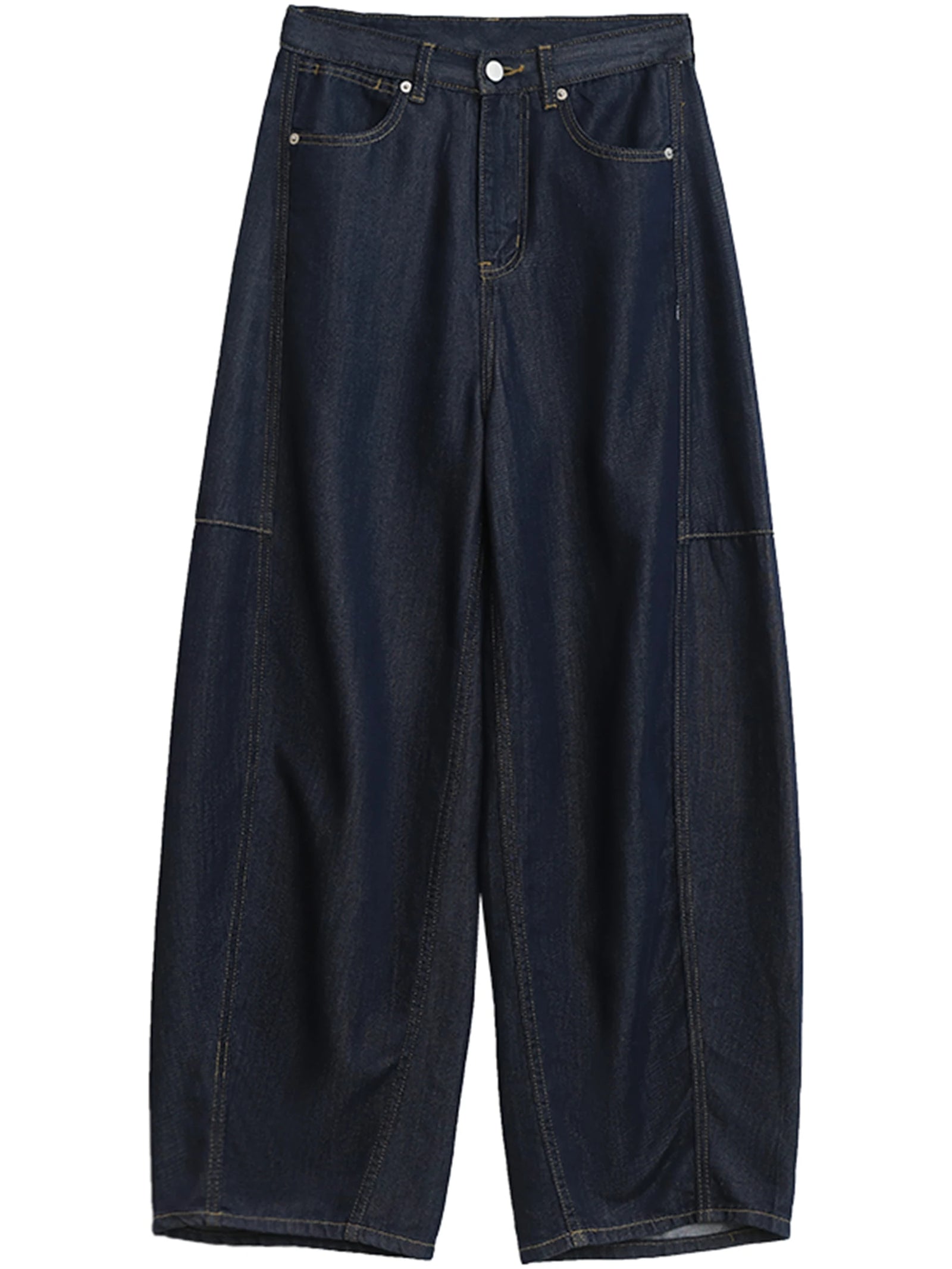 Women's Navy High Waist Wide Leg Denim Jeans