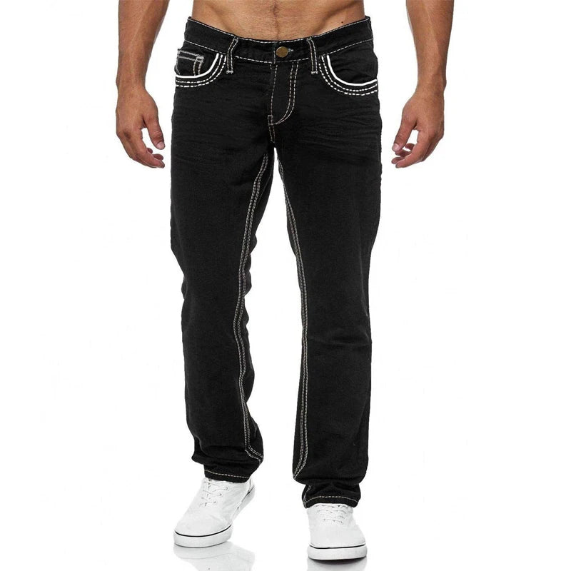 Men's Straight Leg Denim Jeans for Casual Everyday Wear