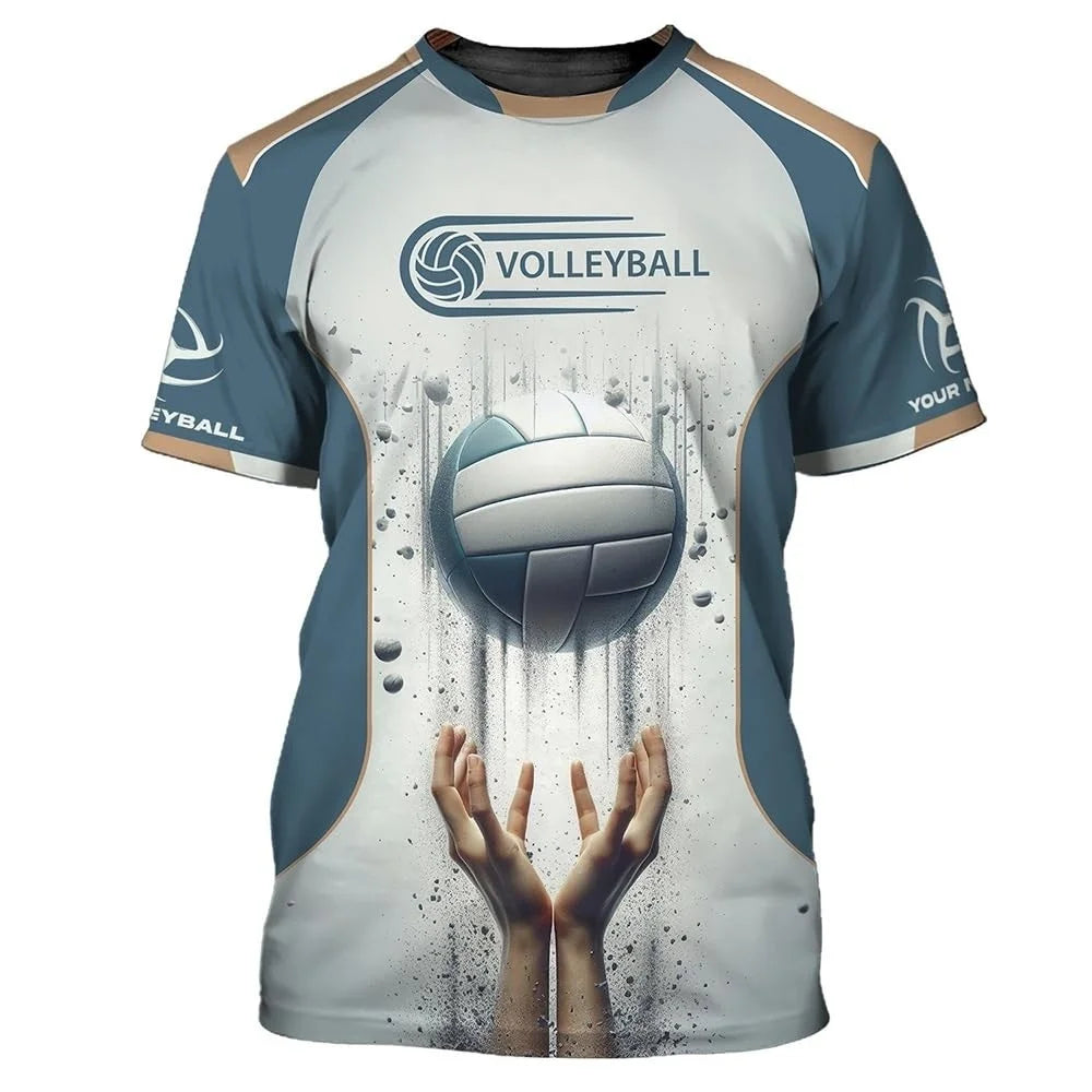 Volleyball Graphic Short Sleeve T-shirt For Sports Outfits