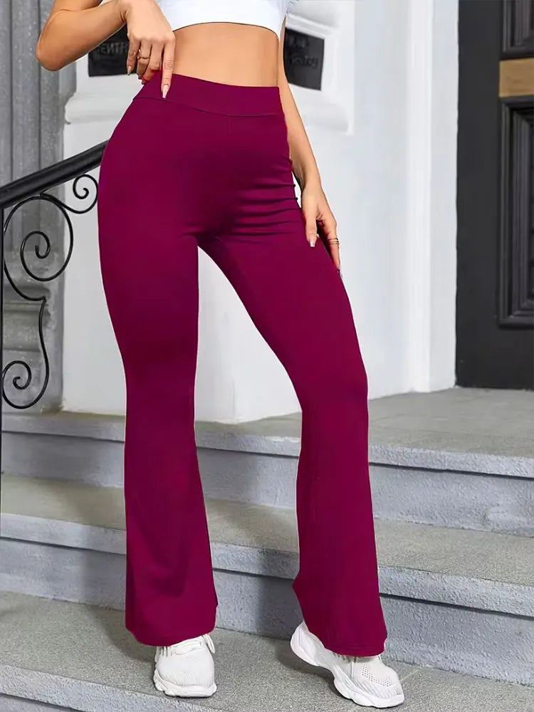 Women's High Waist Flared Leggings For Workout Outfits