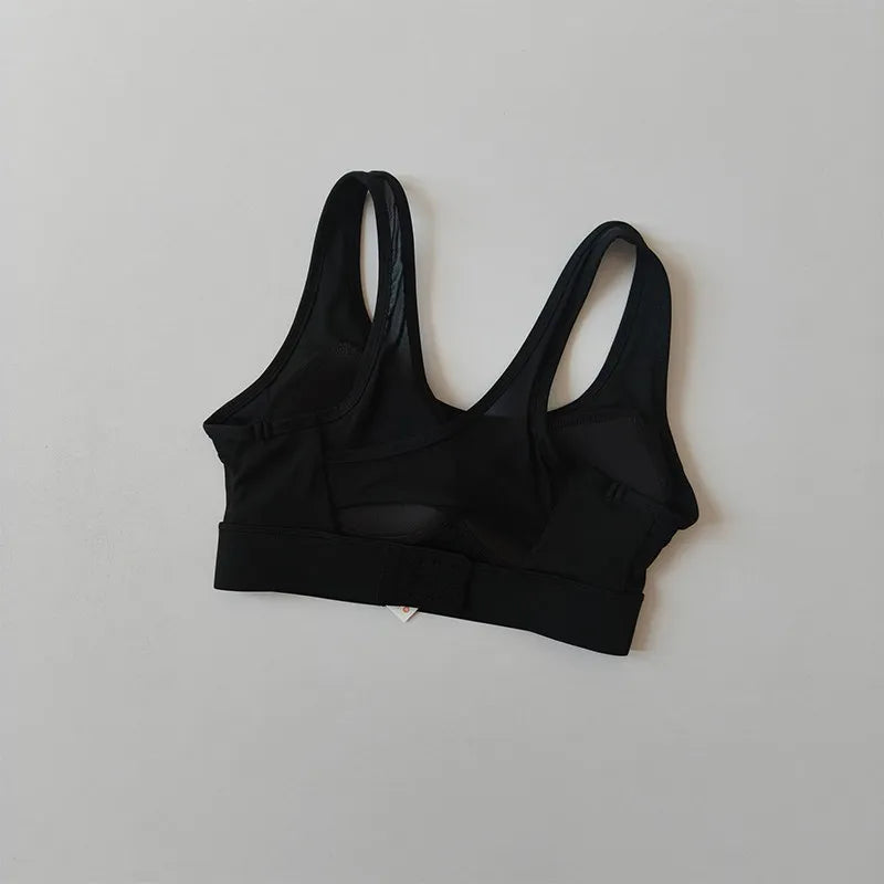 Women's Front Zip Keyhole Racerback Sports Bra