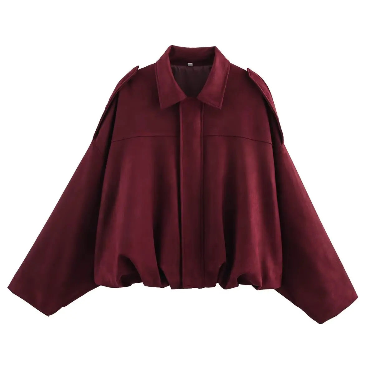Women's Suede-Look Zip-Front Bomber Jacket