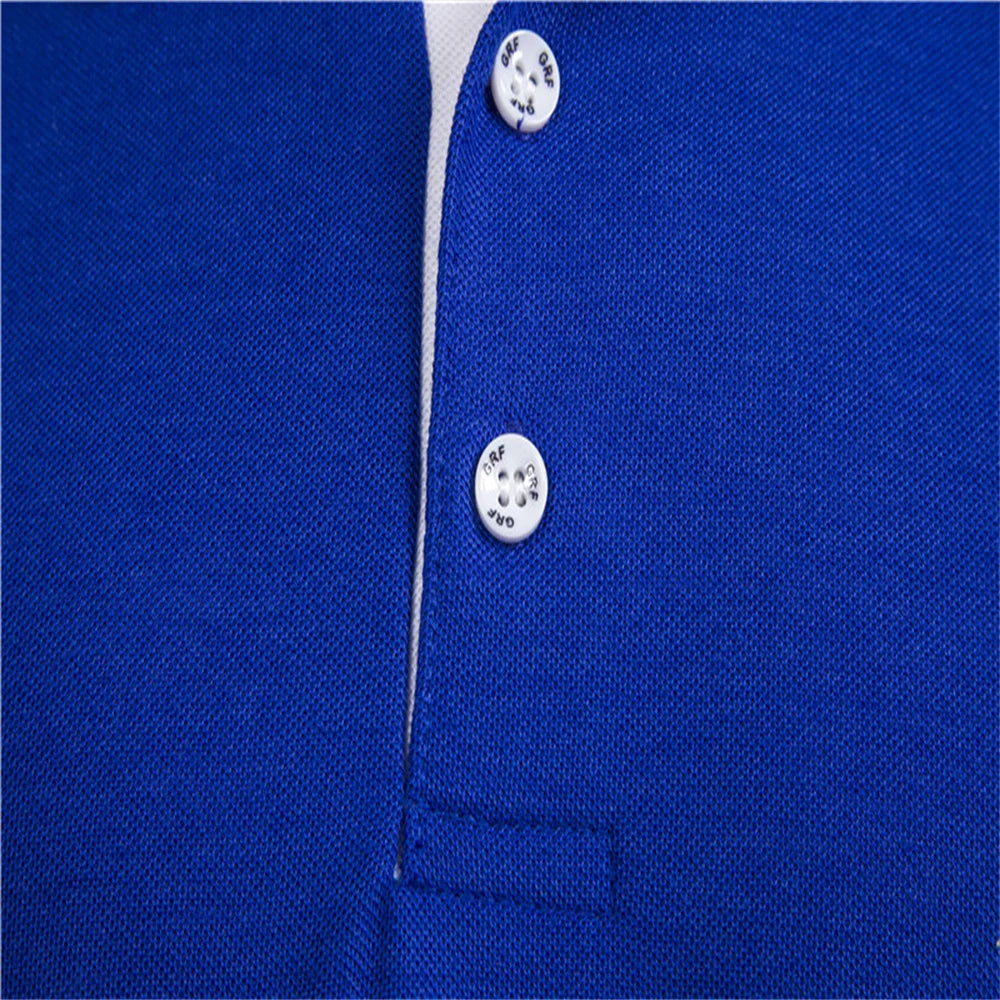 Men's Giraffe Embroidered Short-Sleeve Polo Shirt