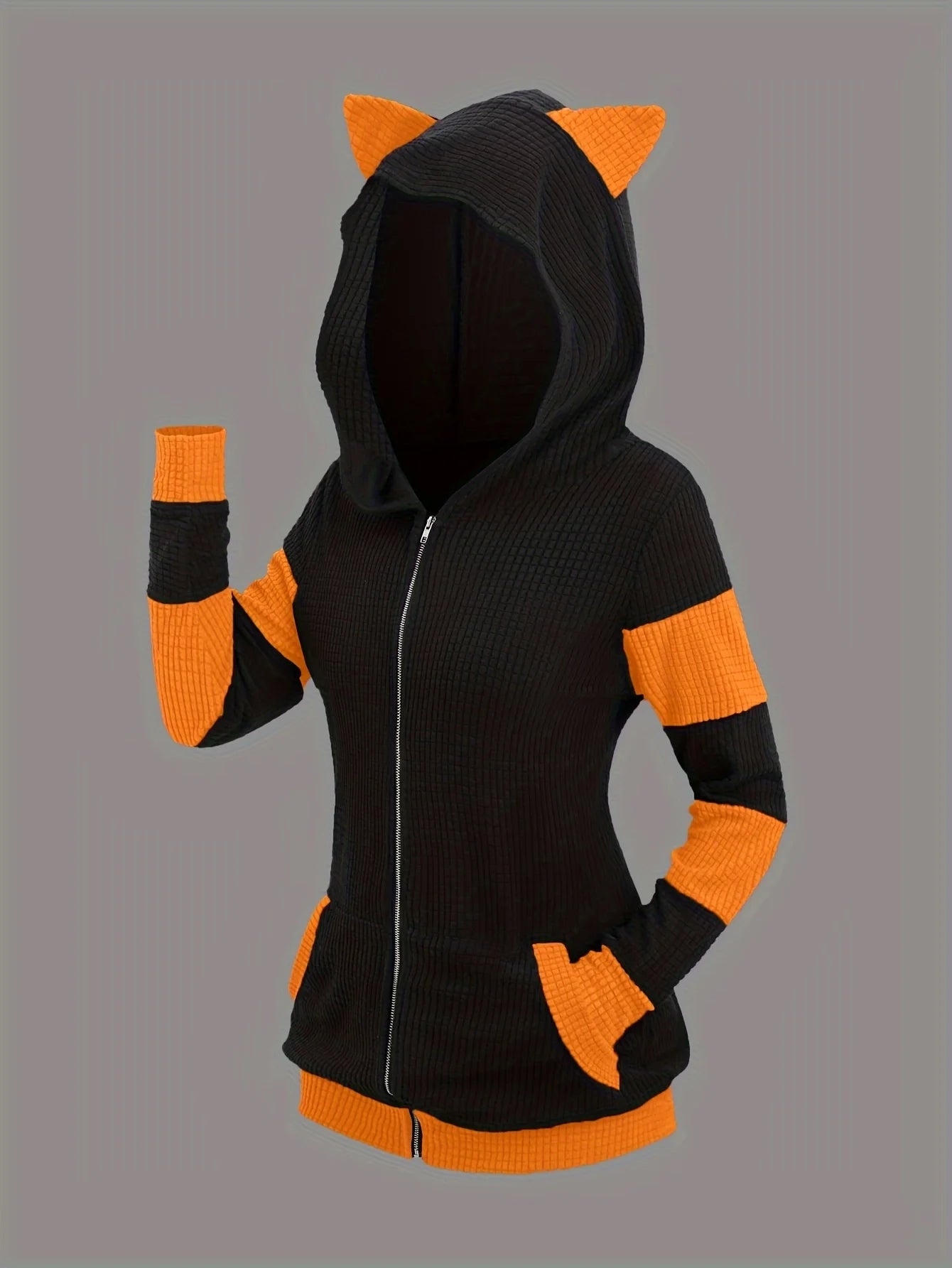Cat Ear Long Sleeve Pullover Casual Hoodie for Layering
