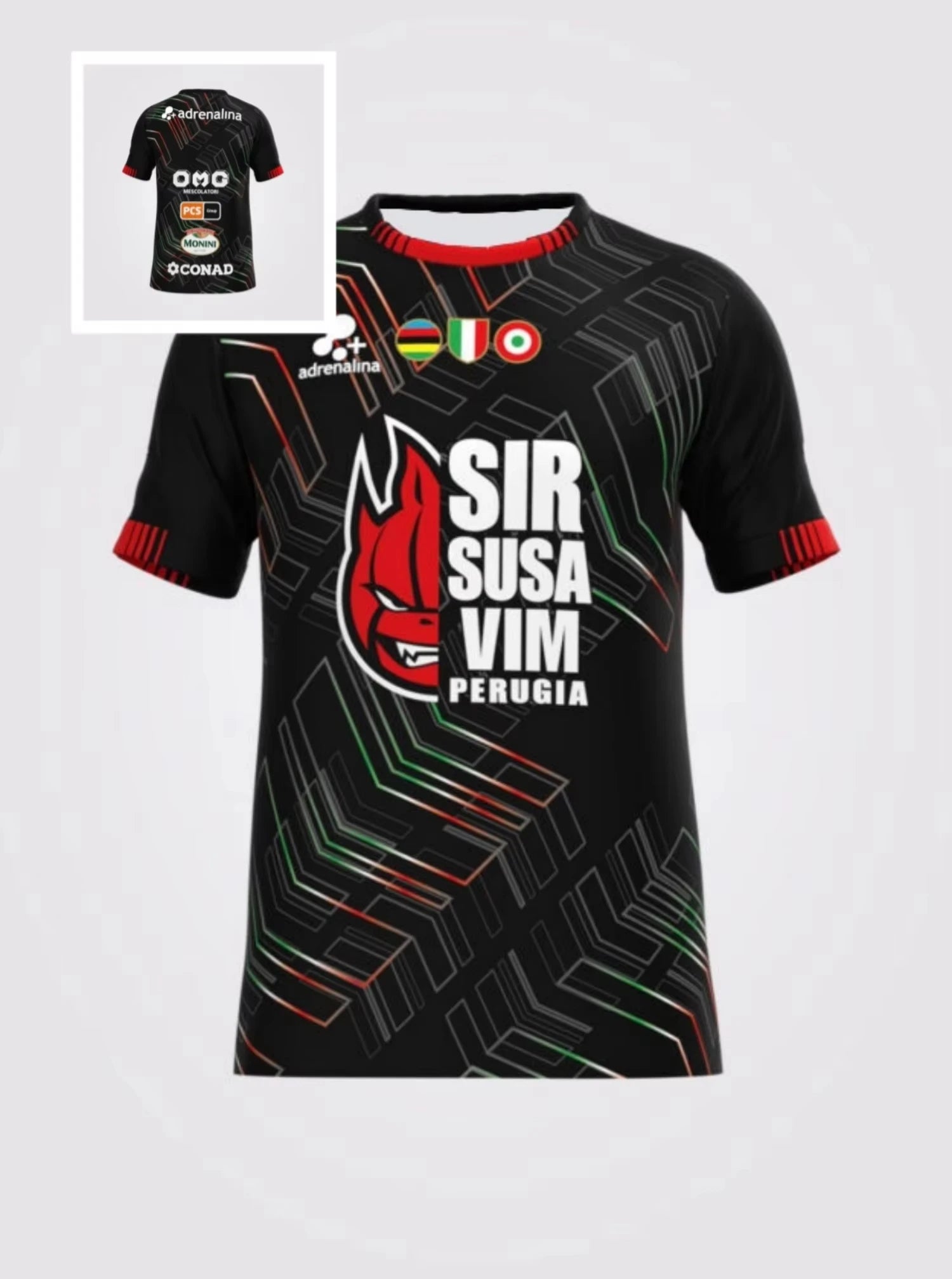 Perugia Graphic Volleyball Short Sleeve Jersey For Sports Outfits