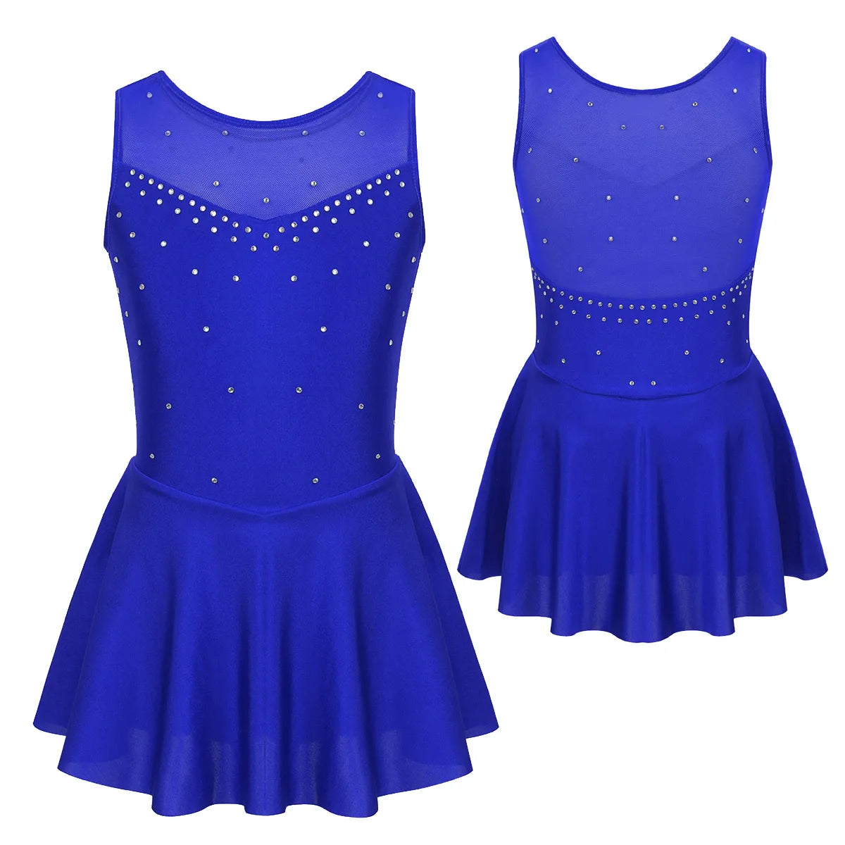 Girls' Lyrical Dance Costume Styles with Rhinestones and Skirted Outfit Options