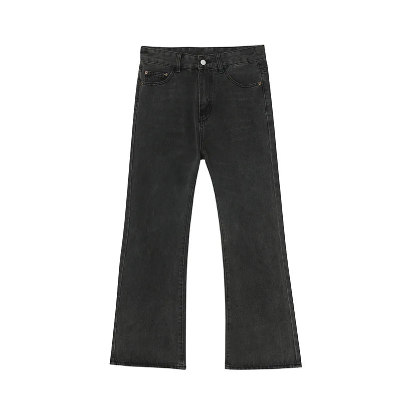 Men's Distressed Flared Denim Jeans for Casual Everyday Wear