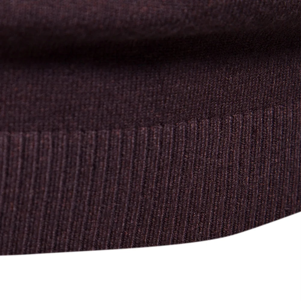 Men's Mock Neck Long Sleeve Knit Sweater
