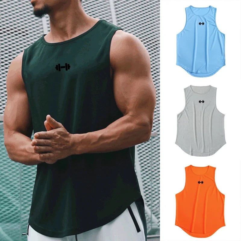 Curved Hem Training Sleeveless Tank Top For Sports Outfits
