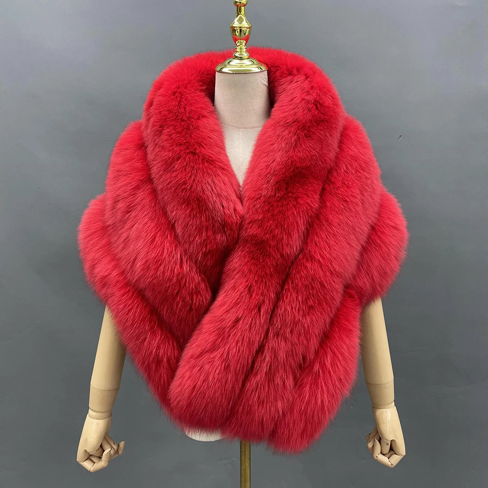 Plush Cross Front Wrap Cape for Layering over Outfits