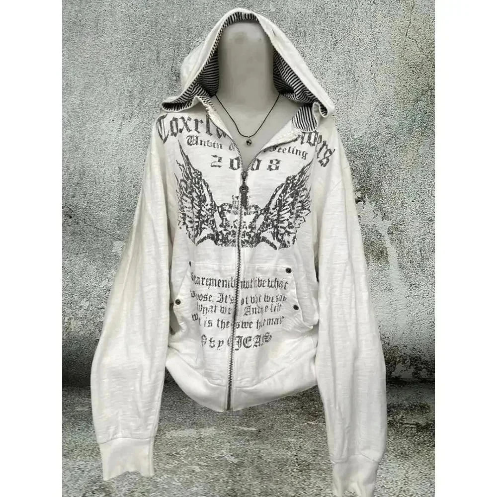 Fluffy Trim Long Sleeve Full Zip Casual Hoodie