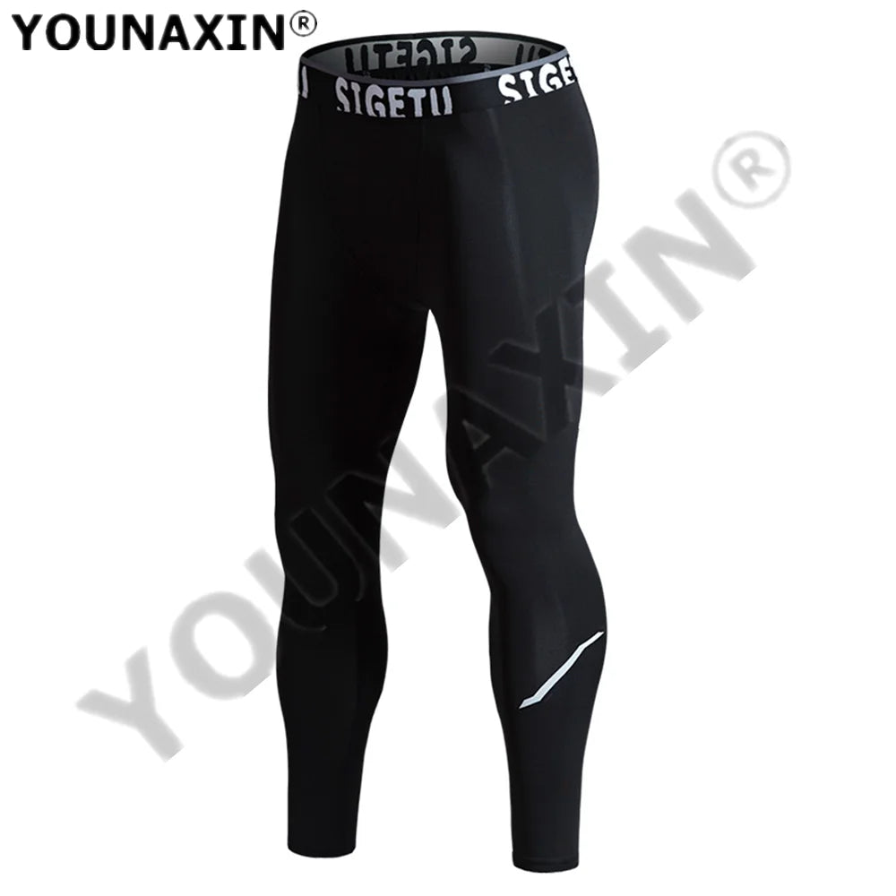 Men's Fitted Training Leggings for Gym and Running