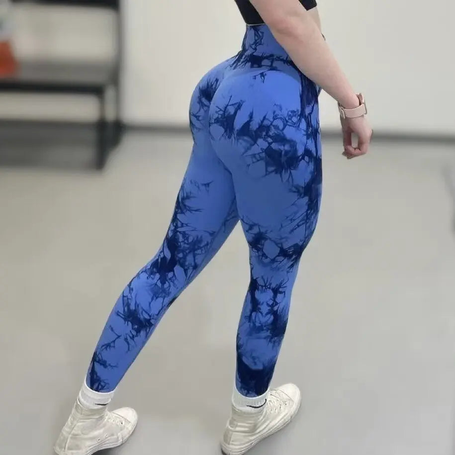 Women's Tie Dye Full Length Leggings For Workout Outfits