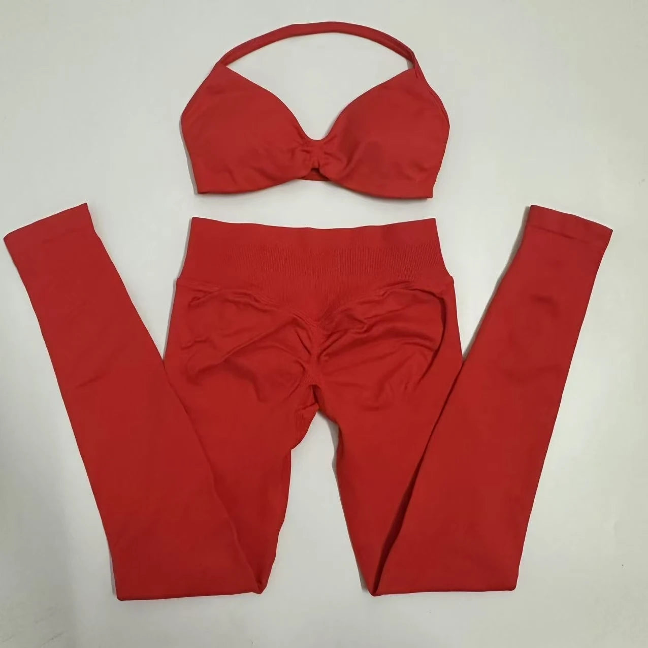 Women's Strappy Bra And Leggings Yoga Set For Workout Outfits
