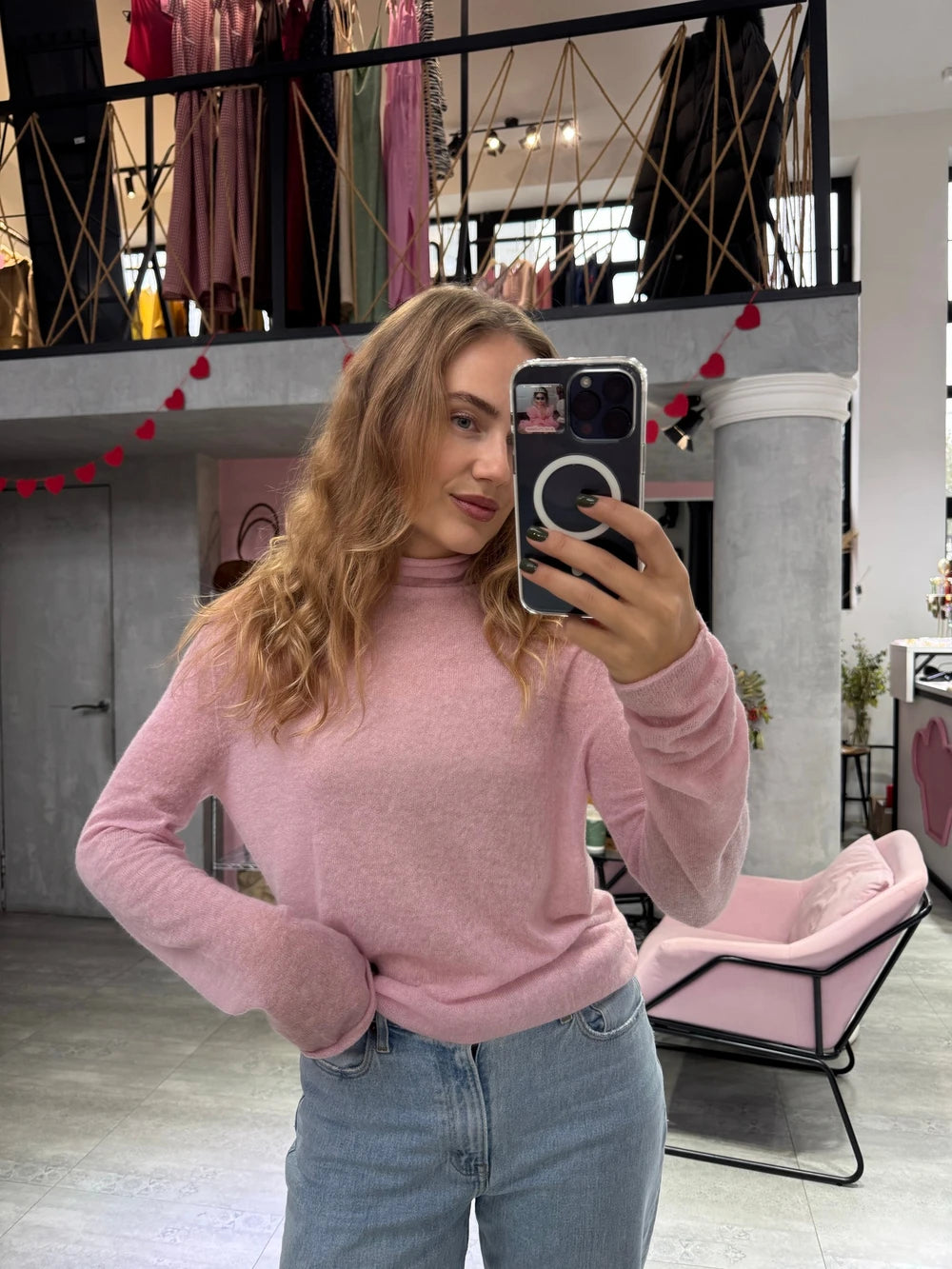 Women's Mixed Neck Long Sleeve Knit Sweater Casual Knit Layer