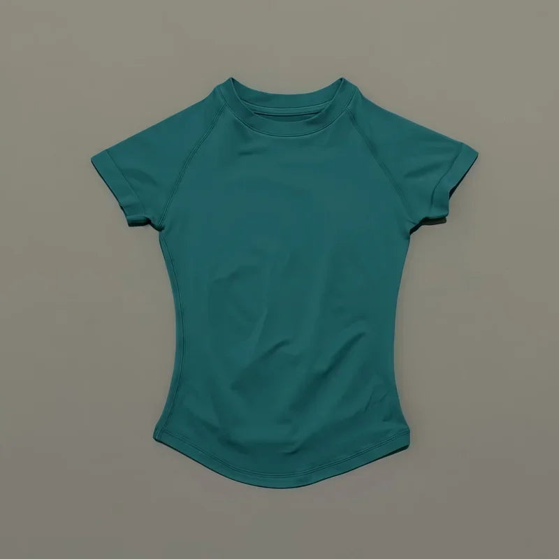 Women's Crew Neck Short Sleeve Sports T-shirt For Workout Outfits