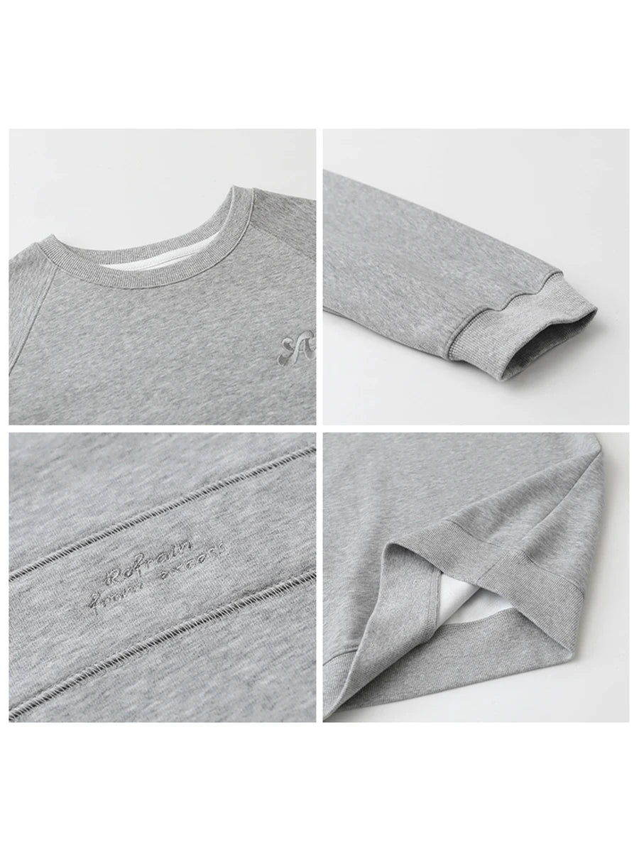 Long Sleeve Casual Pullover Sweatshirt with Original Style Options