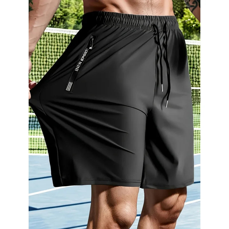 Elastic Waist Short Length Running Sports Shorts for Training