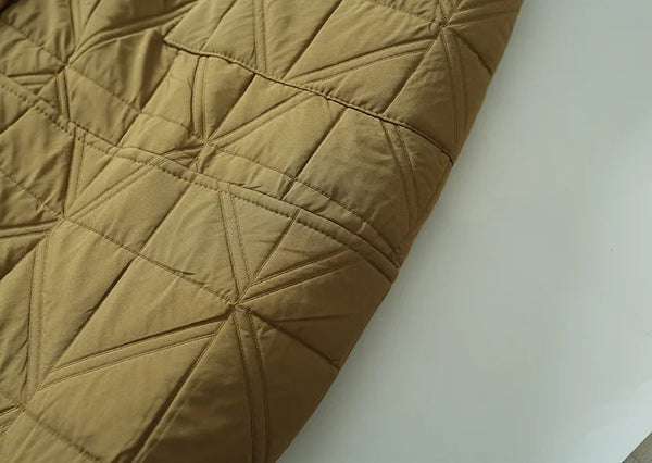 Casual Quilted Winter Coat For Women Single Breasted Irregular Mid Length A Line Long Sleeved Cotton Jackets Woman 4XL