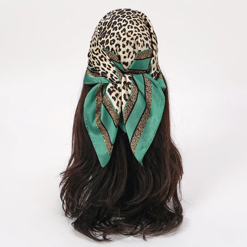 Floral Print Square Scarf for Head and Neck Styling