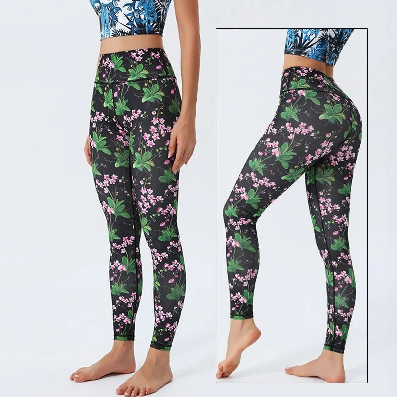 Women's Printed High-Waist Workout Leggings