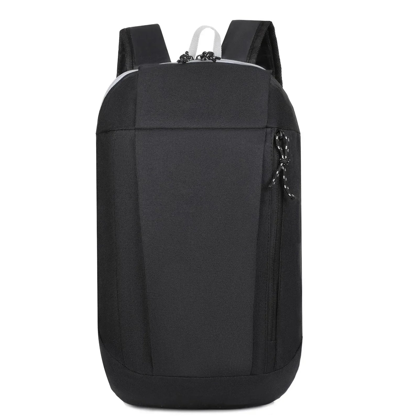 Compact Plain Backpack with Front Zipper Pocket and Twin Shoulder Straps