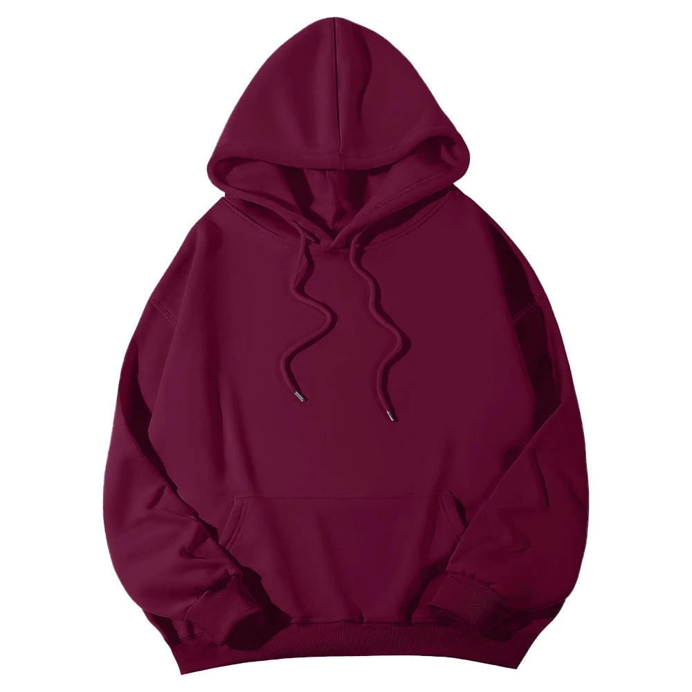 Long Sleeve Casual Hooded Sweatshirt with Relaxed Streetwear Styling