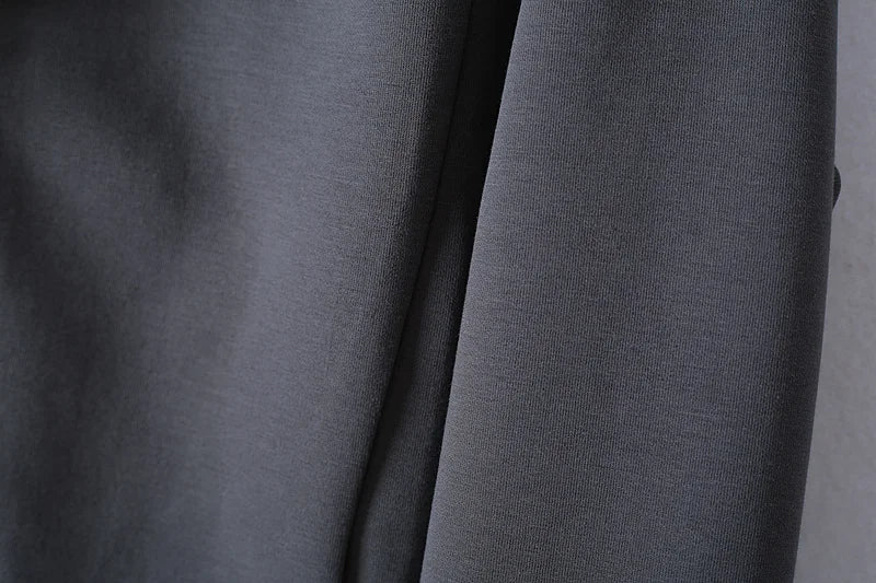 Autumn Simple Three Dimensional Cutting Zipper Cardigan Full Sleeve Sweater Women Sweatshirts