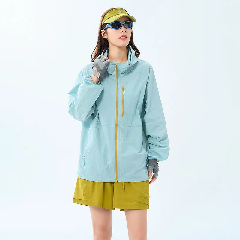 Lightweight Hooded Hiking Windbreaker Jacket for Trail Wear