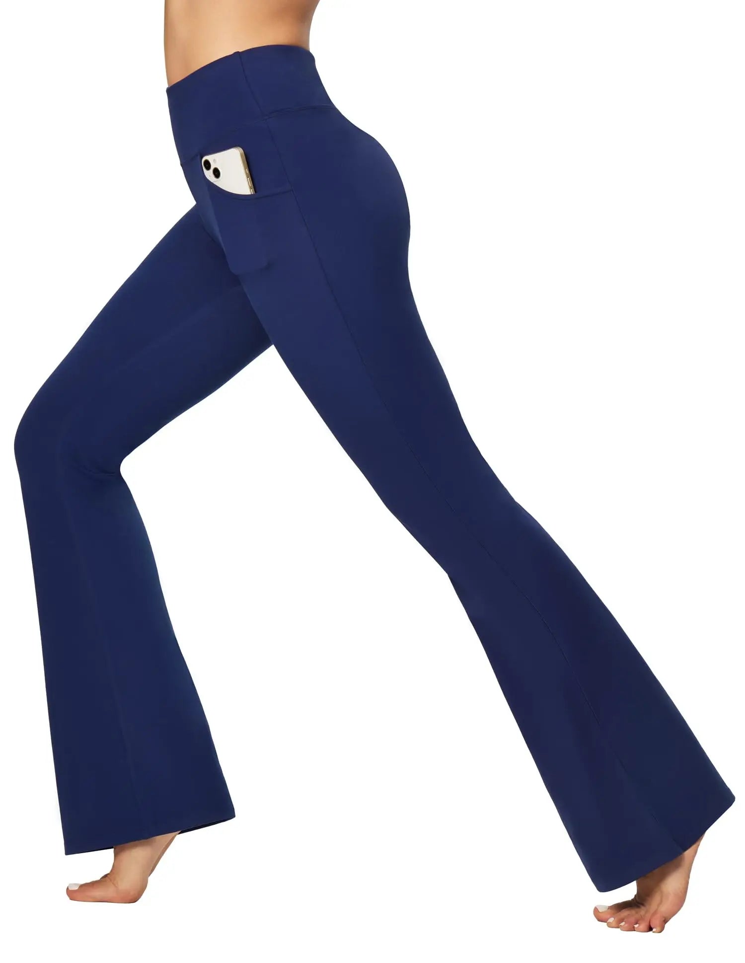 Women's Side Pocket Flared Leggings For Workout Outfits