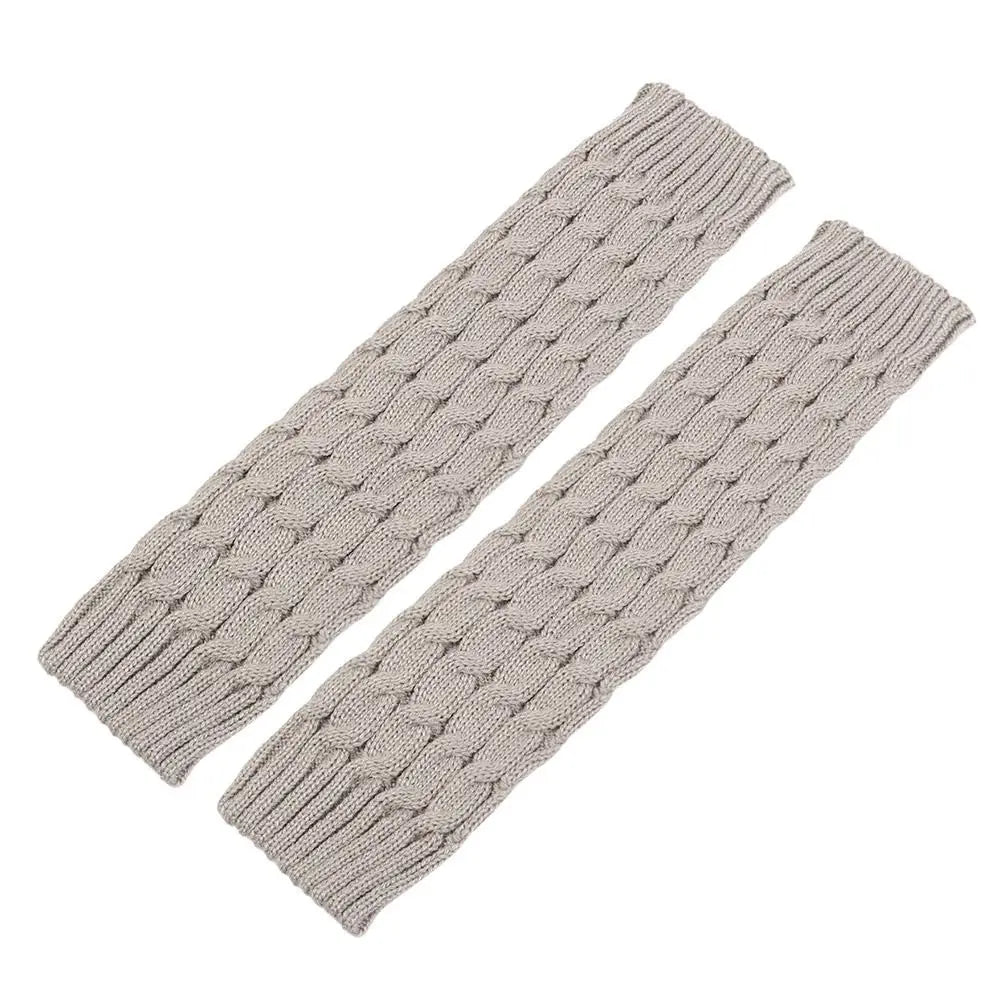Cable Knit Calf Leg Warmers with Solid Color Choices